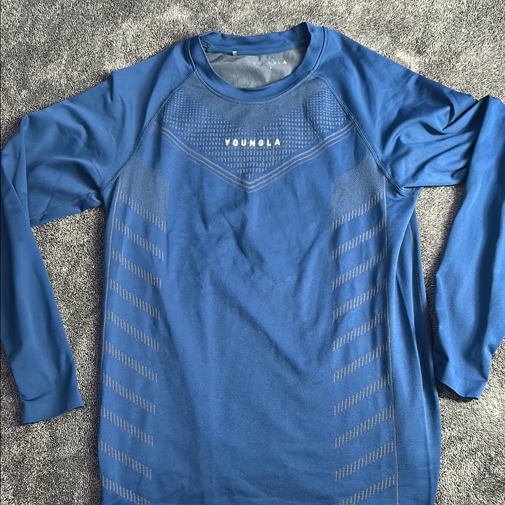 YoungLA Royal Blue Superhero Compression T Shirt L/S